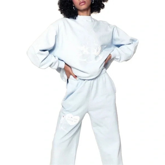 Boys Lie Light Blue Graphic Crewneck Sweater - Picture 2 of 8